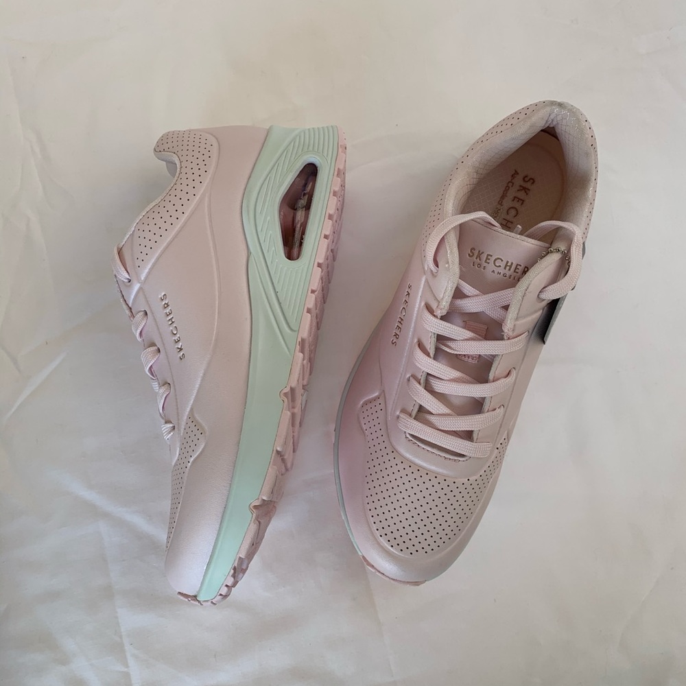 Skechers street with air colored memory foam.